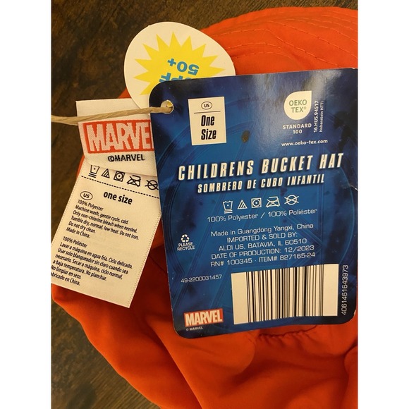 Marvel Kids Incredible Avenger Bucket Hat Multi Color ONE SIZE SPF 50+ - Picture 4 of 4